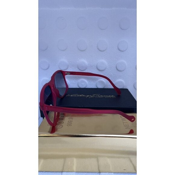 Vintage Frame Company The Creatchman by Corey Shapiro Red Flat Top Sunglasses - Picture 3 of 16